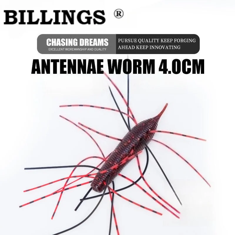 BILLINGS – boîte de 5 leurres souples pratiques et fortement parfumés, tentacules de 6 cm et 4 cm pour attirer les poissons, accessoires de pêche pratiques
