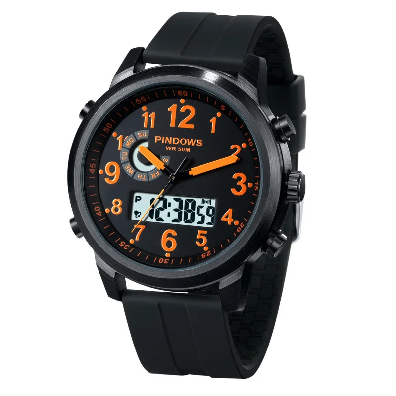 Reloj electrónico de cuarzo para hombre y mujer, accesorio multifuncional, resistente al agua, ideal para negocios y Deportes