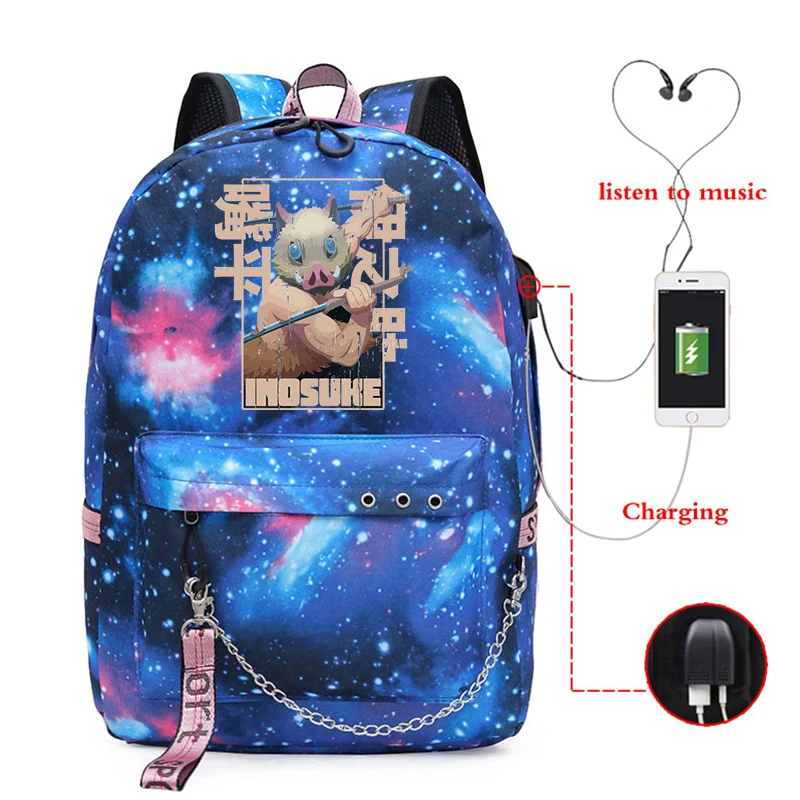 2022 Demon Slayer Anime borse da viaggio Harajuku eco-friendly adolescenti borse da scuola Unisex per bambini Demon Slayer borse sportive