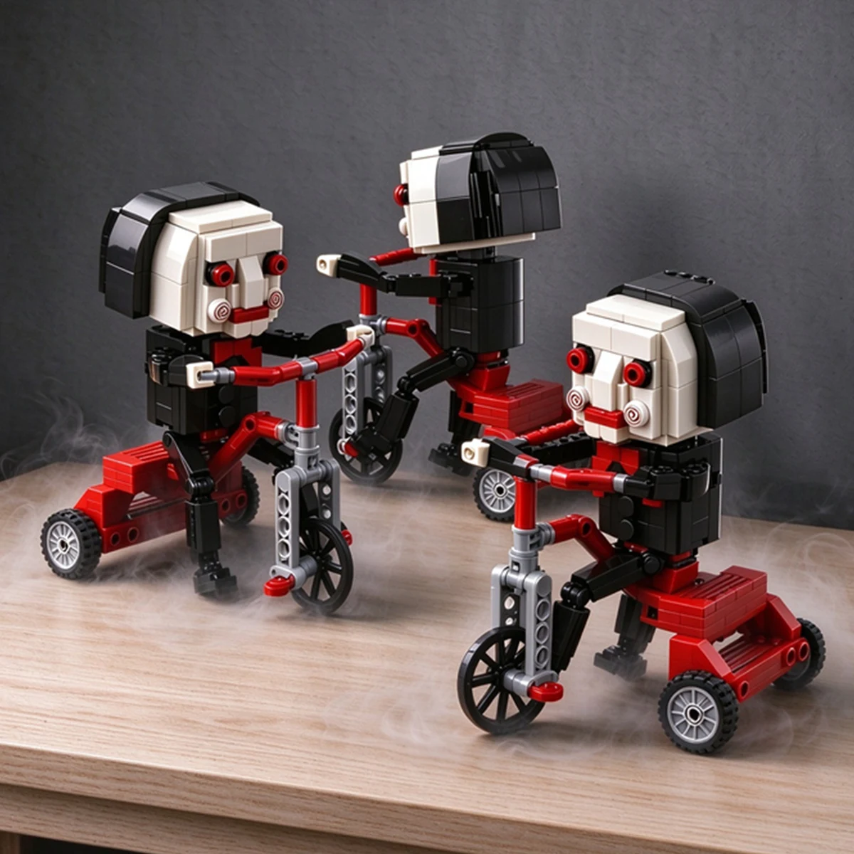 Decor Scary Puppet Designer Desktop Decor Billy Chainsaw Horror Doll Movie Figure Puzzle Display MOC Building Blocks Toy