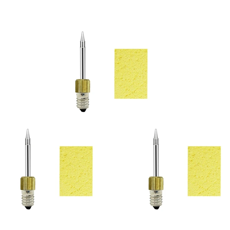 3X Soldering Iron Tip E10 Interface Soldering Iron Tips USB Soldering Tip Welding Head Soldering Tools Branding Iron-A