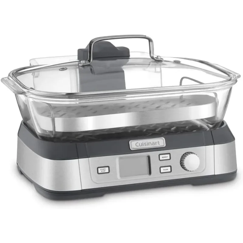 Cuisinart STM-1000 Cook Fresh Digital Glass Steamer، مقاس واحد، ستانلس ستيل