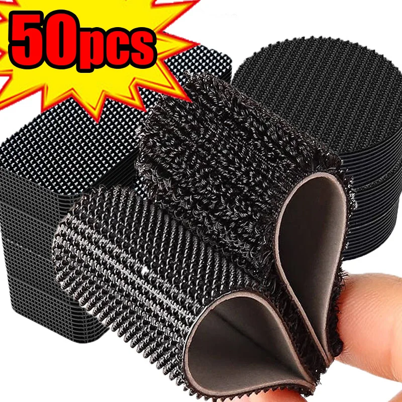 Velcro Tape Super Strong Adhesive Velcro Strap Scratch Velcro Sticker Strip Attaches Cable Organizer DIY Carpet Fasteners Auto