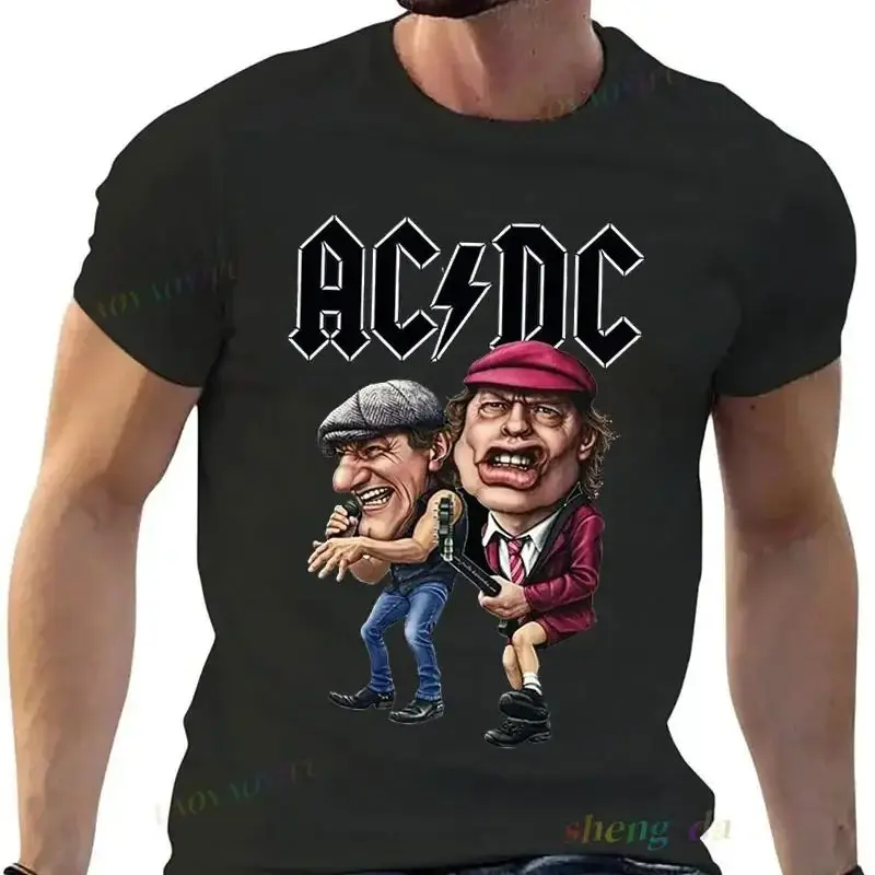 

New Arrival Rock Band AC DC Short Sleeved Round Neck Y2k Tshirt Men Clothing New in Top & Tees Mens T-Shirt Camisetas 71086
