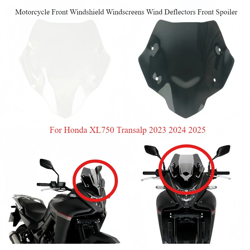 

Motorcycle Front Windshield Windscreens Wind Deflectors Front Spoiler Aerodynamic For Honda XL 750 XL750 Transalp 2023 2024 2025
