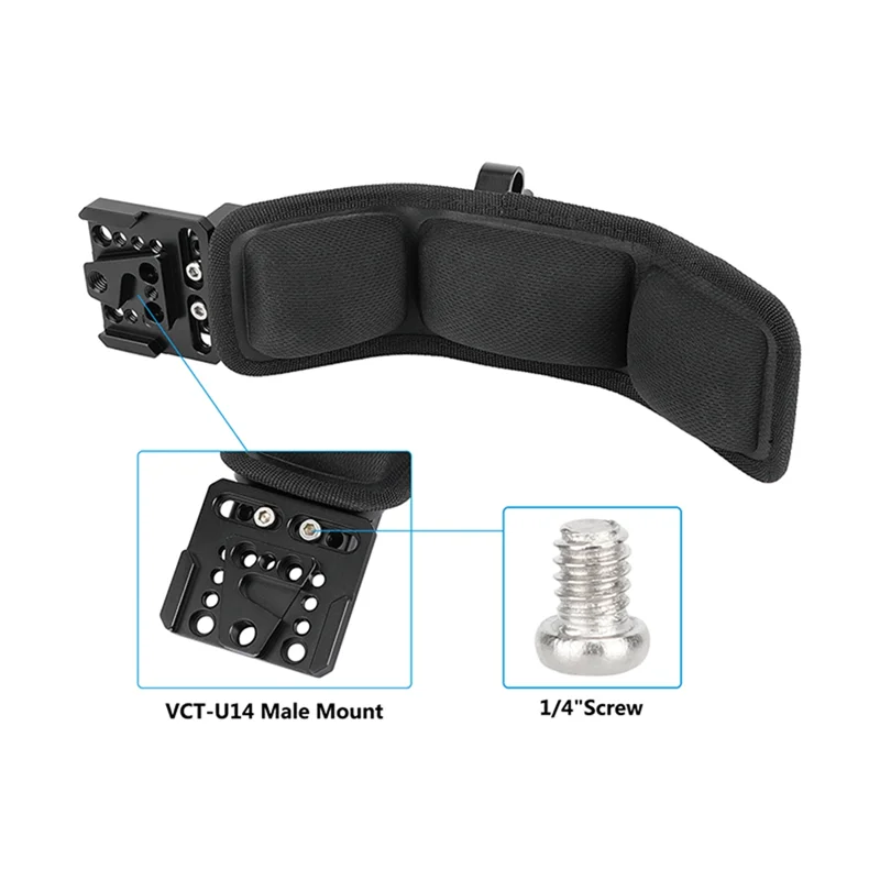 a98z人間工学に基づいたショルダーパッドマウント、vウェッジマウント付き、15mm-lwsロッドクランプ、ソニーvct-u14三脚アダプター、ショルダーリグ用