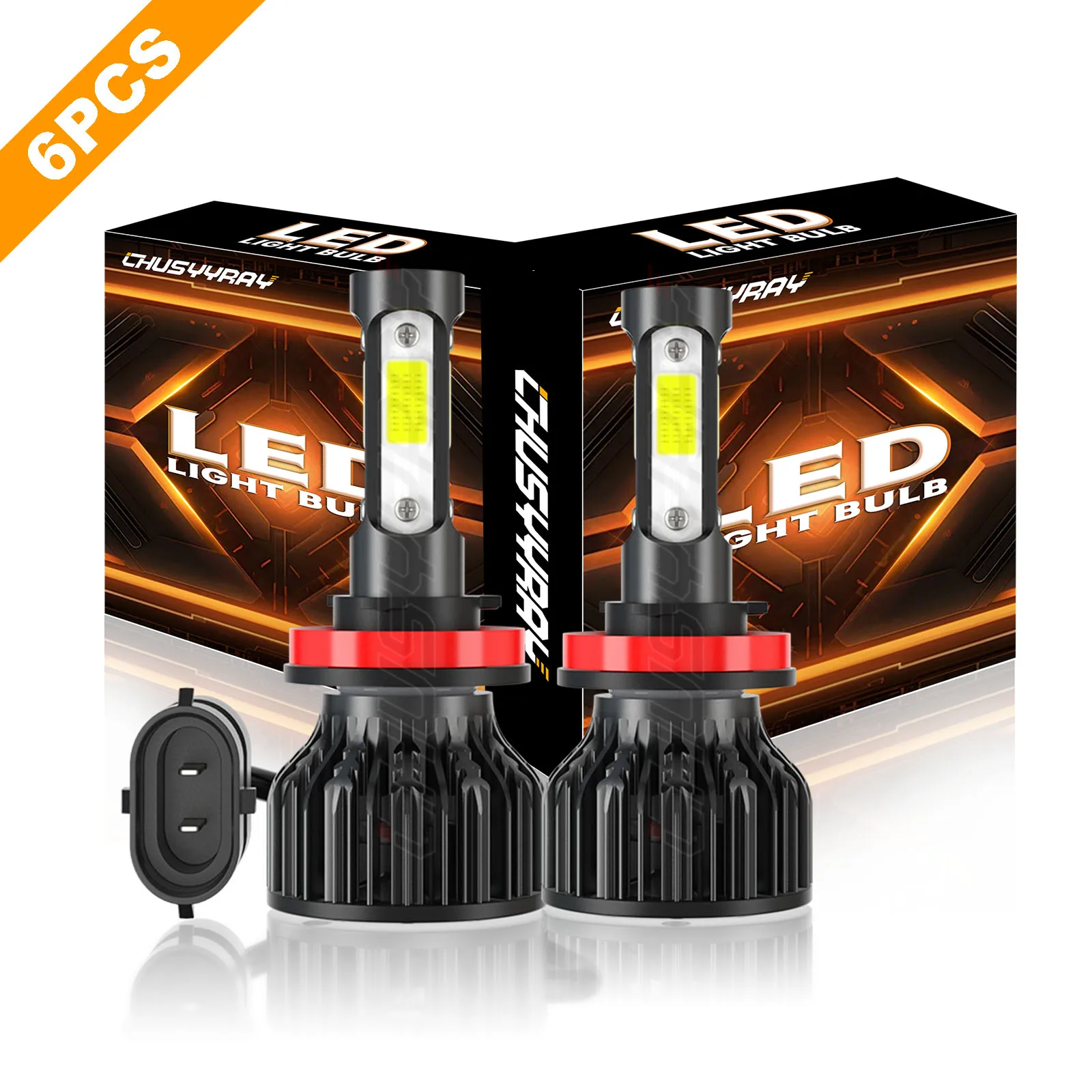 2pcs H11 For Chevy Silverado 1500 Cab Pickup 5.3L 2007-2015 LED Headlights Bulbs Low Beam 6000K White 24000LM 100W