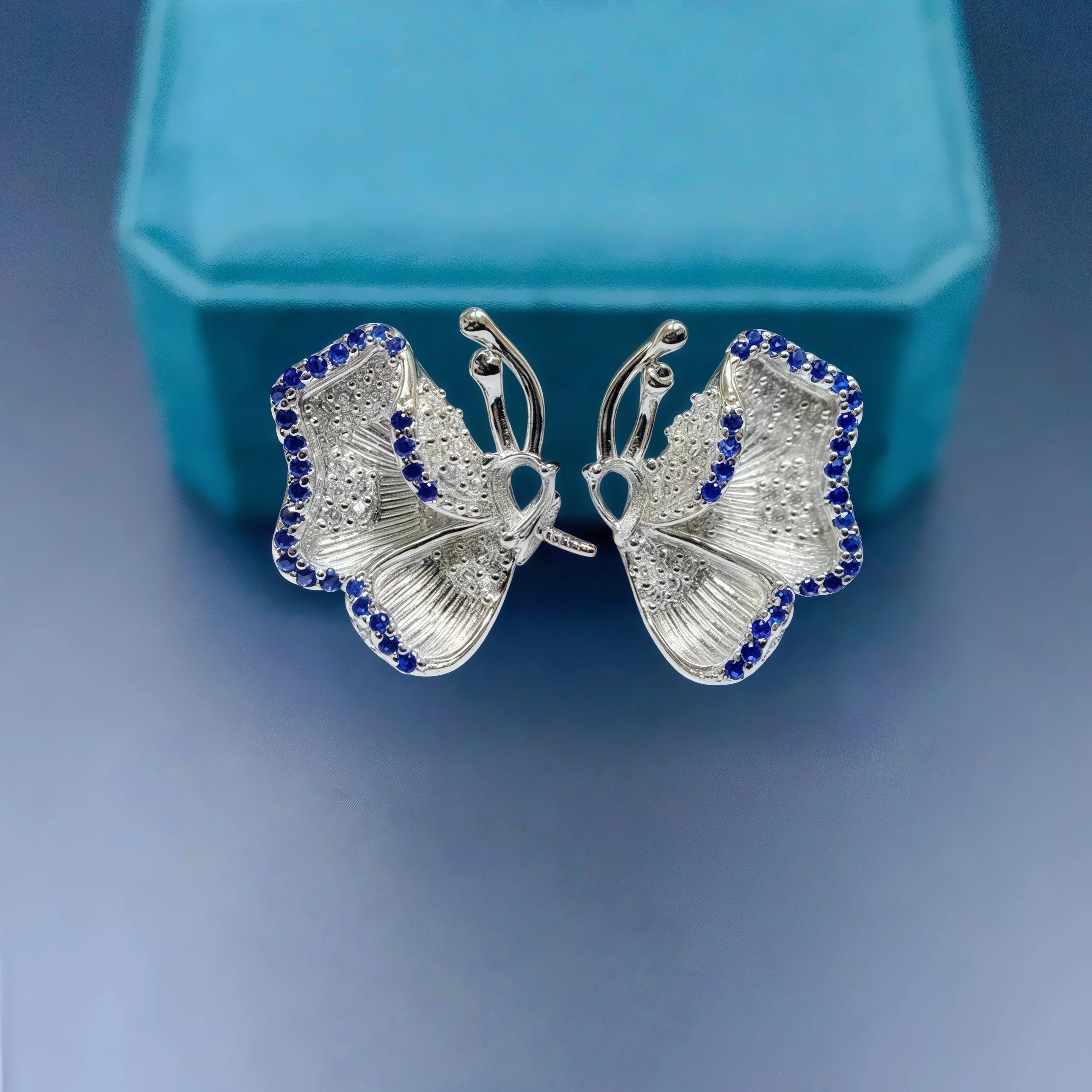 

Серьги «сделай сам», пустой держатель, стерлинговое серебро S925, установка 3*4 мм, капля воды, камень, дизайн бабочки, модные очаровательные ювелирные изделия для женщин