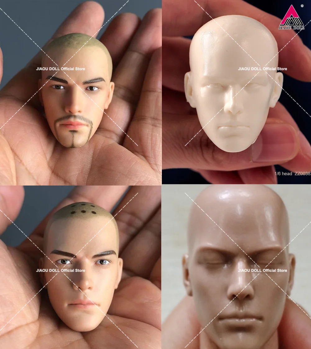 

Painted 1/6 Asia Holy Monk Head Sculpt PVC Bald Man Unpainted Head Carving Model Fit 12'' Male Soldier Action Figure Body Dolls