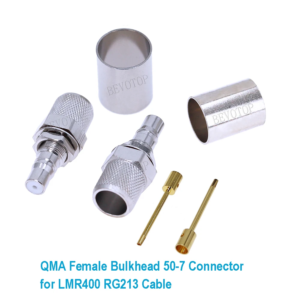 10PCS RG213 LMR400 QMA Female Jack RF Coaxial Connector 50 Ohm for LMR-400 RG-213 Cable