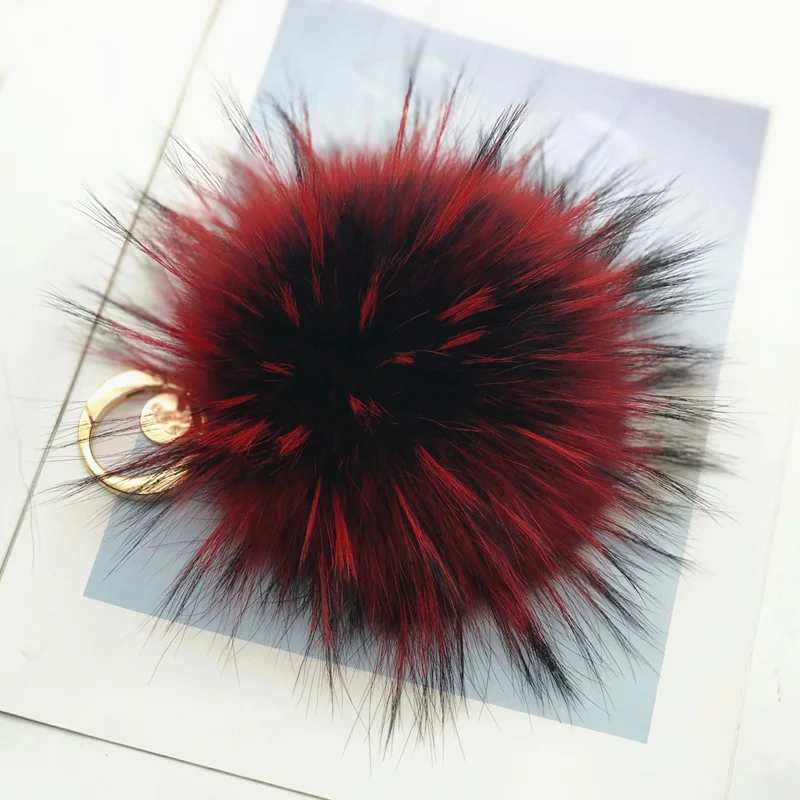 

15cm Fluffy Real Fox Fur Pompoms Diy Raccoon Fur Pom Poms Ball Natural Fur Pompon For Scarves Hats Bags Beanies Accessories