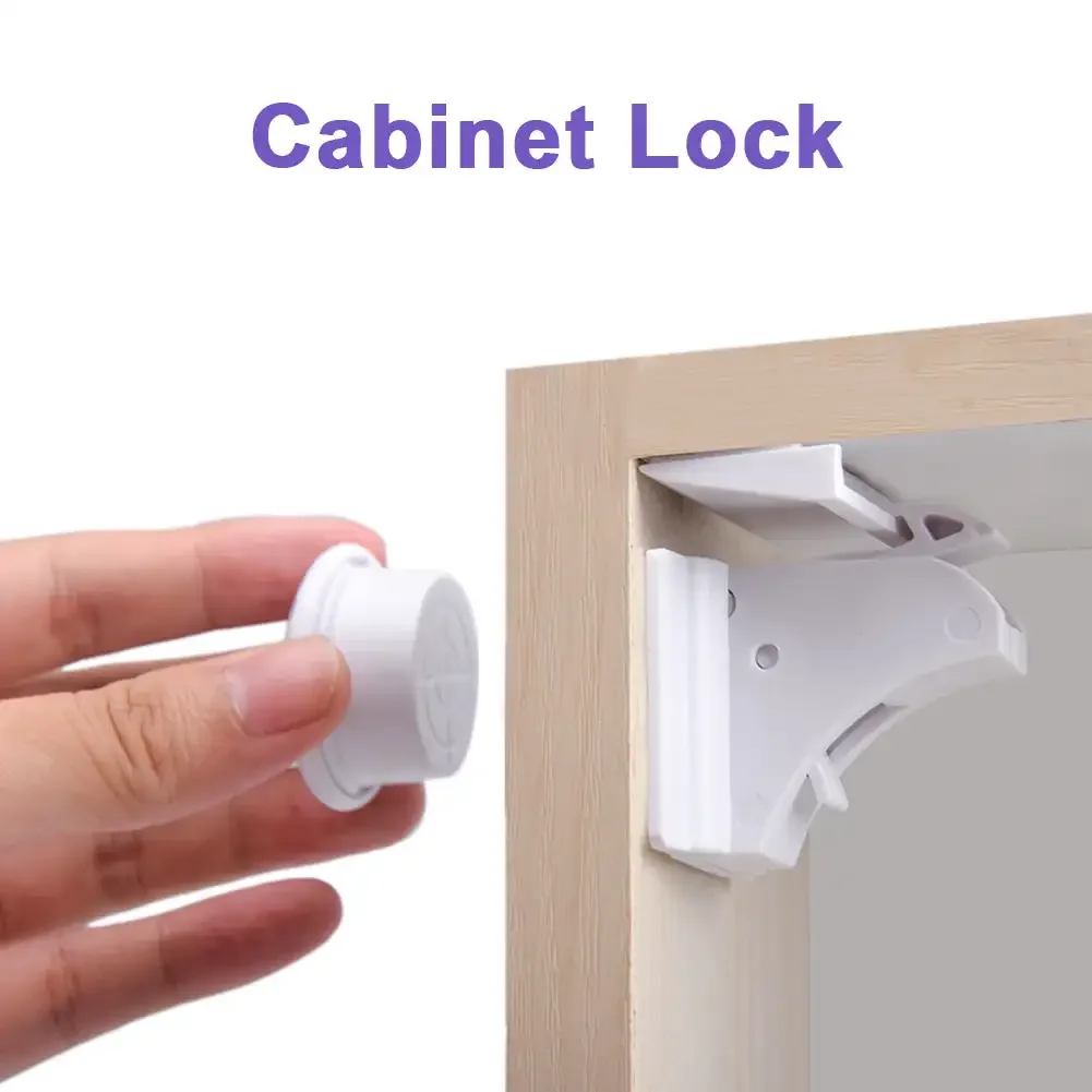 Magnetic Child Lock Set Children Protection Baby Safety Locks Drawer Latch Cabinet Door Lock Limiter Children Security Locks