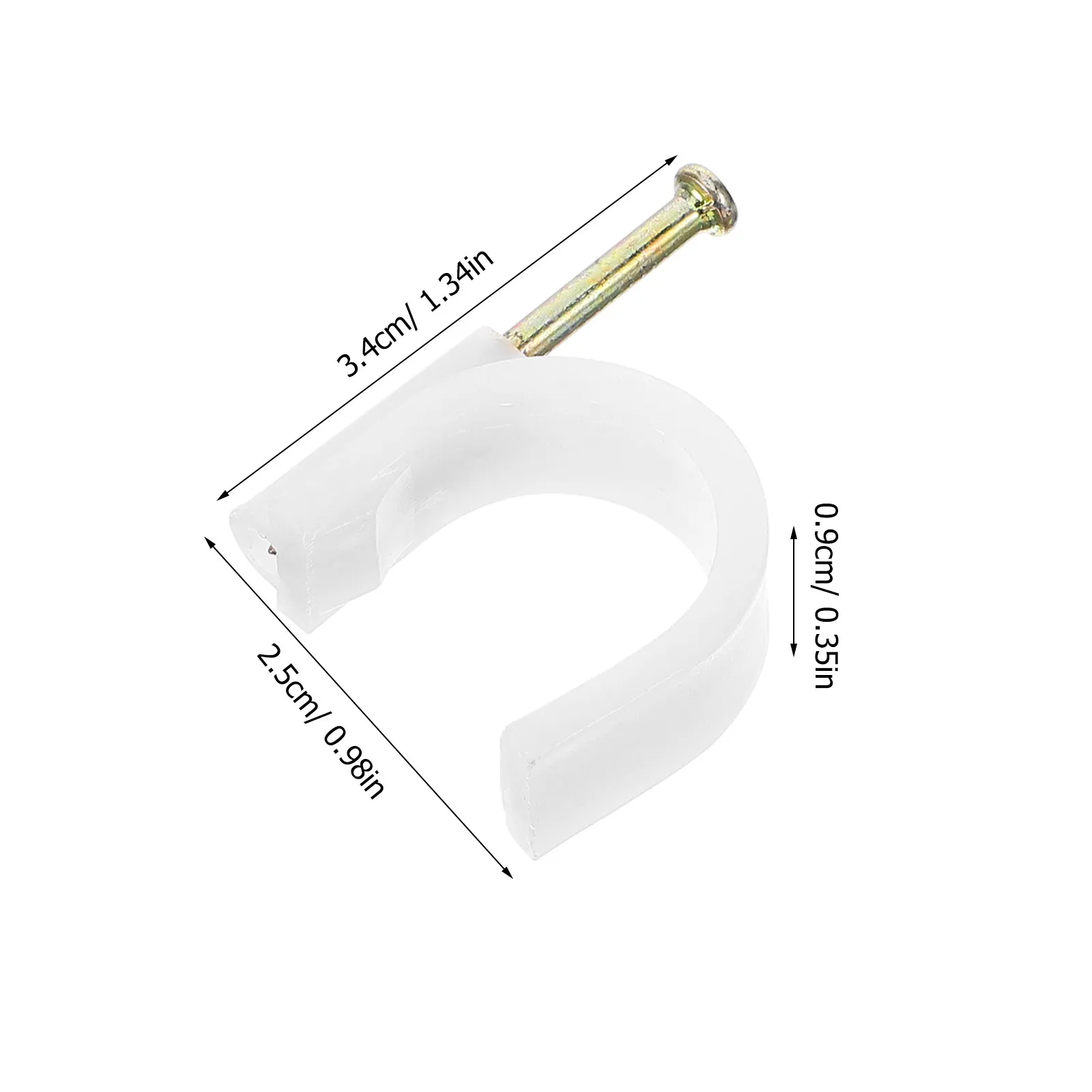 50Pcs Cable Staple Strong Pe Material Wire Holder for Ethernet TV Coaxial Cables Speaker Wires Fast Installation Nail in Cord