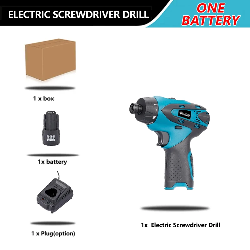 Electric Goddess Electric Screwdriver Drill Bit Impact Driver Adjustable Torque Drill Bit Driver DIY power Tool for 12V Battery