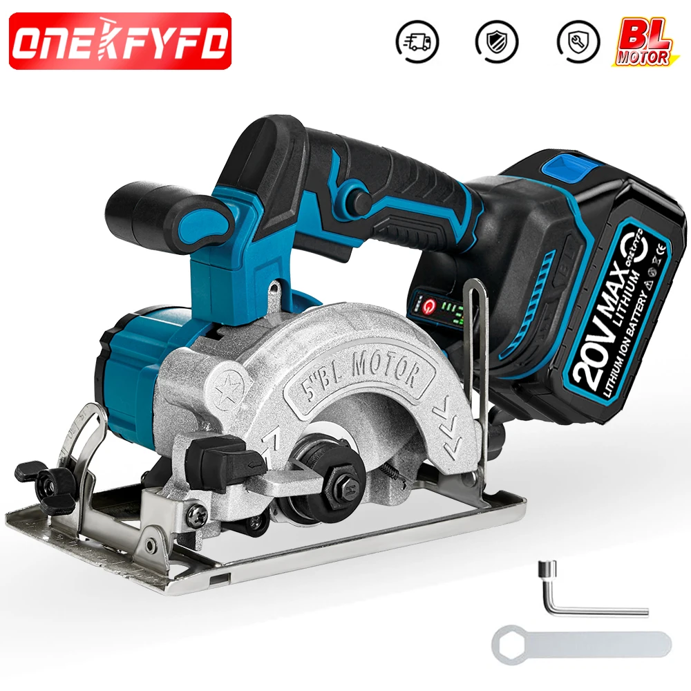 

5 Inch 125MM Brushless Electric Rechargeable Circular Saw High Power Tool Cordless Metal Cutting Machine for Makita 18V Battery