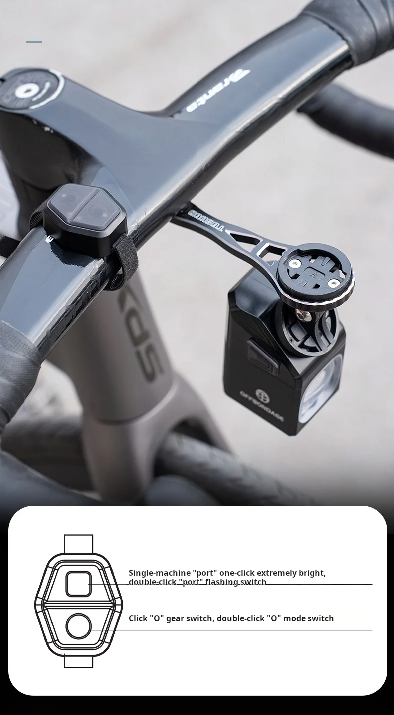 OFFBONDAGE 1000LM Bike Light Front Lamp TypeC Rechargeable LED 5000mAh Bicycle Light Waterproof Headlight Bike Accessories