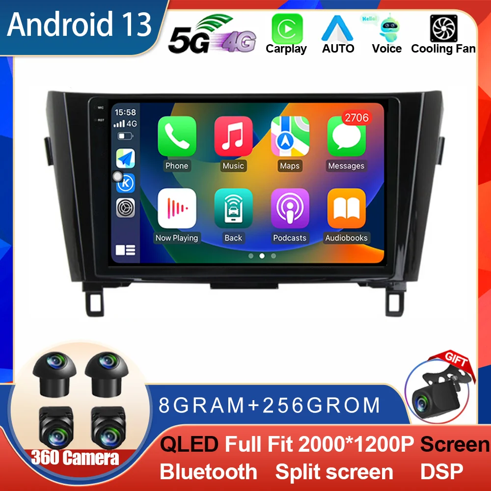 

Android13 For Nissan Qashqai J11 X-Trail 3 T32 2013-2017 NAVISTART 2Din Car Radio Multimedia Video Player Navigation GPS Carplay