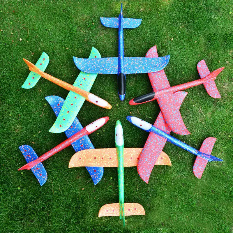 Pure White 49cm Hand Thrown Airplane Big Foam Plane Glider Model Outdoor Children\'s Toys Aircraft Kids Birthday & Party Creative