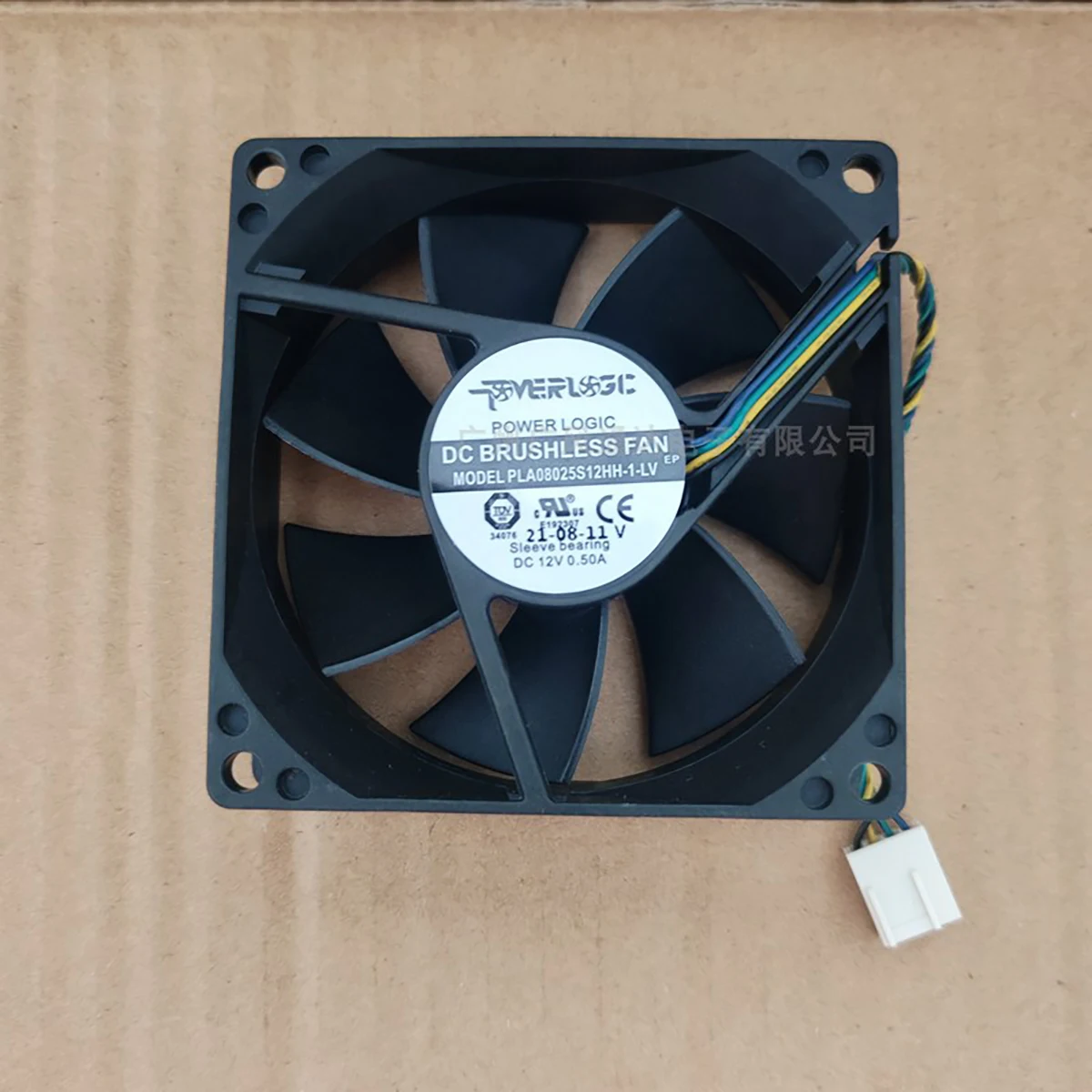 

POWER LOGIC PLA08025S12HH-1-LV 12 В 0,5 А 8025 4-проводной бесшумный вентилятор