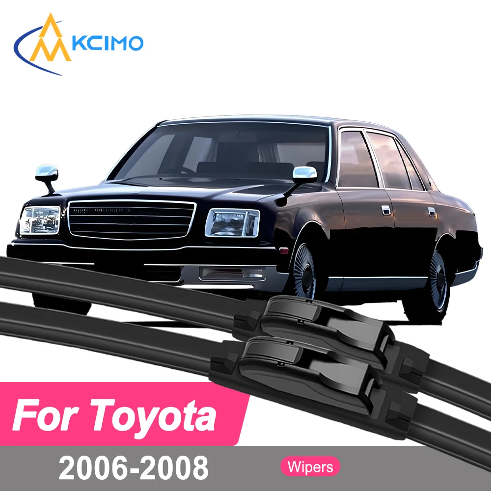 

Premium Rubber Durable Silent Windshield Wiper Blades 2pcs for Toyota Century Royal G51 2006-2008 Front Wiper Blades Set
