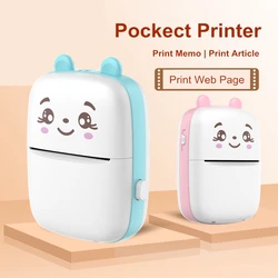 Mini Portable Thermal Label Sticker Maker Paper Photo Pocket Thermal Printer 57mm Wireless Bluetooth Android IOS Impresora