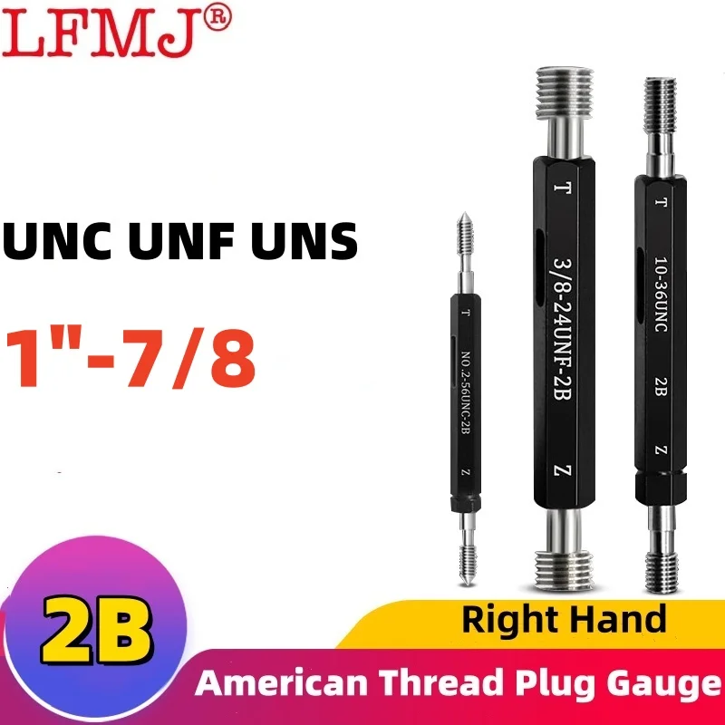 

1PCS 2B UNC UNF UNS UNEF Steel Mer-cury Gage American Standard Fine Thread Plug Gauge 1''-7I8-6 1''-7I8-10 1''-7I8-18 1''-7I8-20