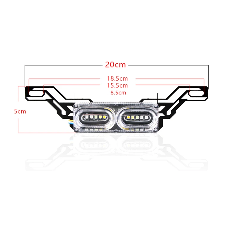 LED Motorcycle Tail Light High Brightness Driving Brake Light Colorful Warning Lamp Modified Accessories image 6