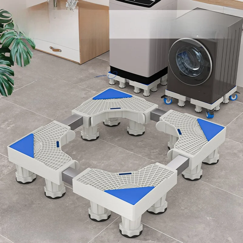 washing-machine-stand-wheel-brake-height-adjustable-mobile-storage-rack-appliance-support-base-household-organizer