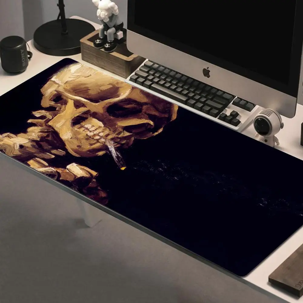 

Deskmat Skeleton Mousepad Mouse Pad Gaming Back Light PC Gamer Cabinet Office Accessories for Desk Big Mousepepad