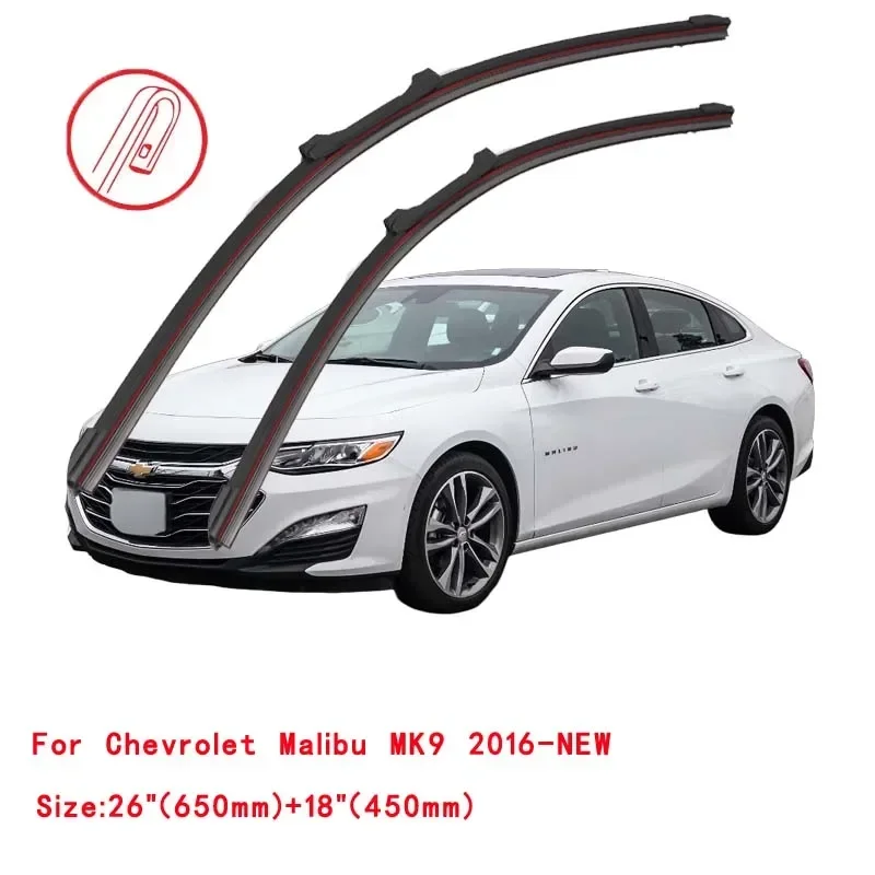 For Chevrolet Malibu MK7 MK8 MK9 2008-2024 Car Windshield Wiper Blade Front Windscreen Brushes Washer Accessories Cleaning Parts