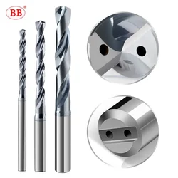 Broca BB 3xD Pro, herramienta de perforación de agujeros CNC de carburo de refrigeración interna, aleación de acero inoxidable SUS eficiente, diámetro de 1mm a 20mm