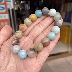 Handmade Amazonite Beaded Bracelets Natural Stone Bracelets Women Men Craft Brcelets Bangles For Girls Lovers Lucky Gifts