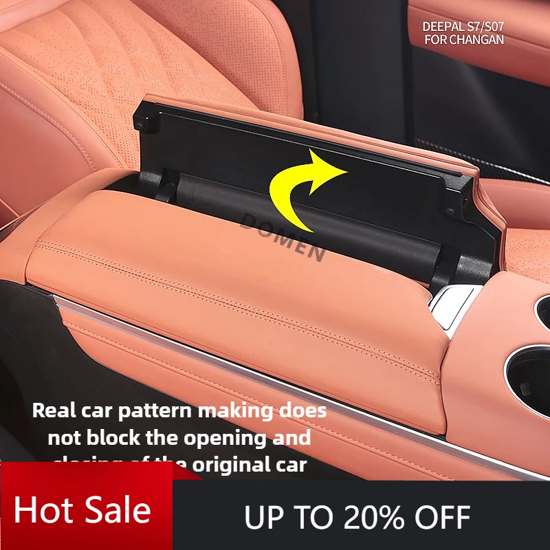 DOMEN New Car Center Console Armrest Box Heightening Pad Leather Thicken Protective Cover Car Interior Accessory For Changan Dee