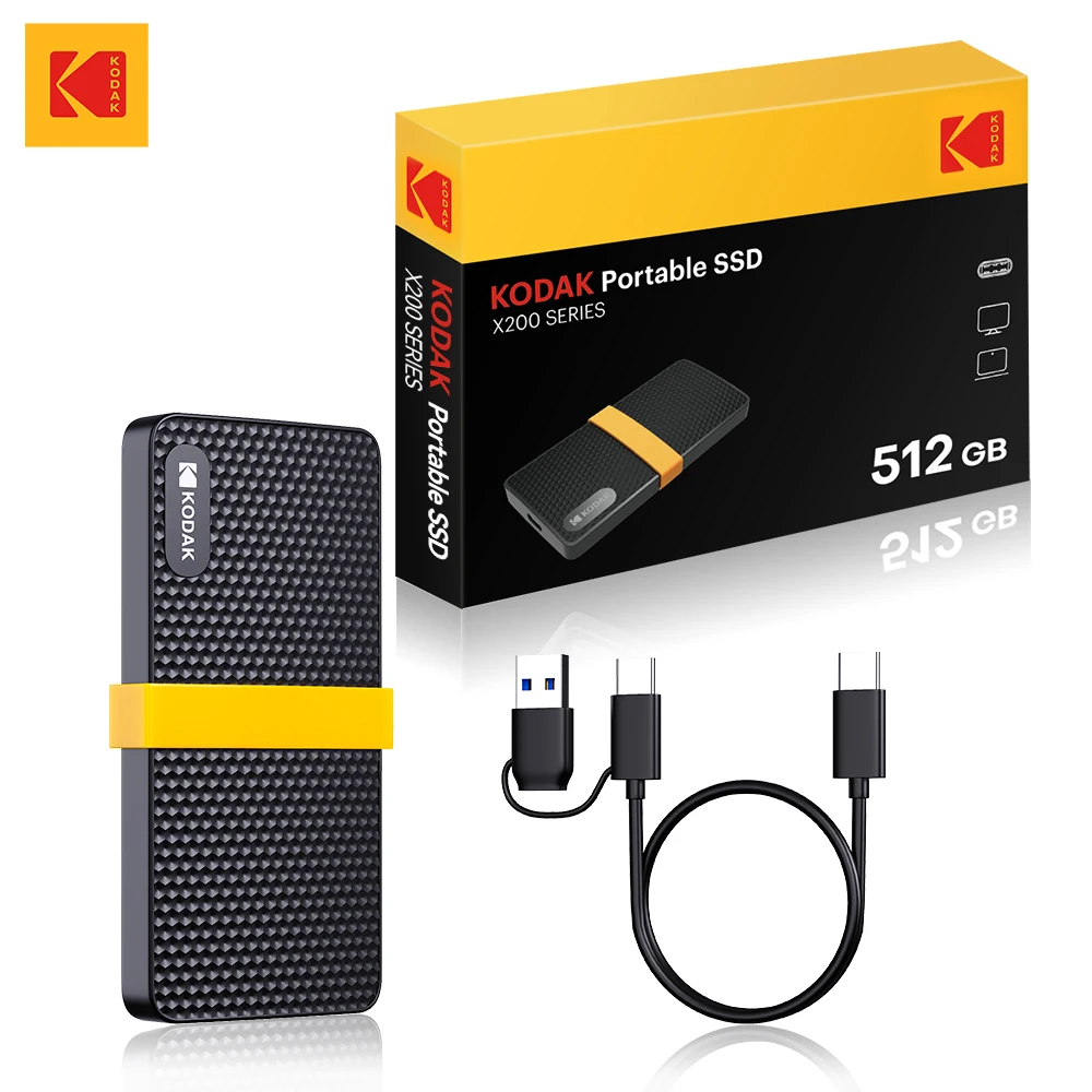 KODAK X200 External SSD Hard Drive HD Externo 1TB USB3.1 Mini