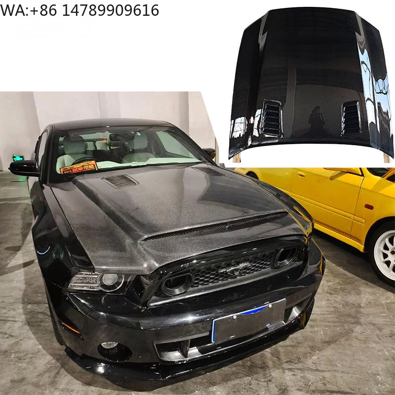 YOMDO  Real Carbon Fiber Engine Hood Engine Bonnet for   2013+