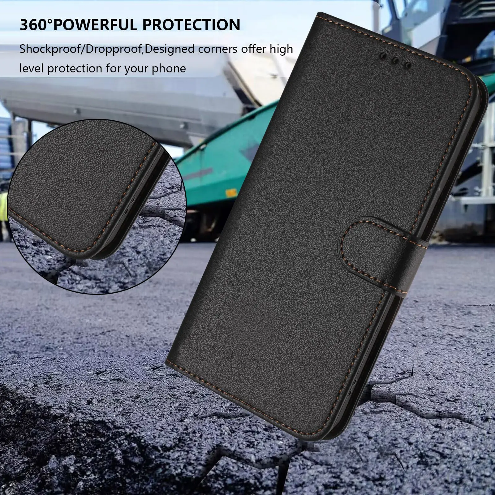 Solid Color PU Leather Lanyard Case For Samsung Galaxy S25 Plus S24 FE S23 Ultra S22 S21+ 5G Card Slots Wallet Holder Cover view 2