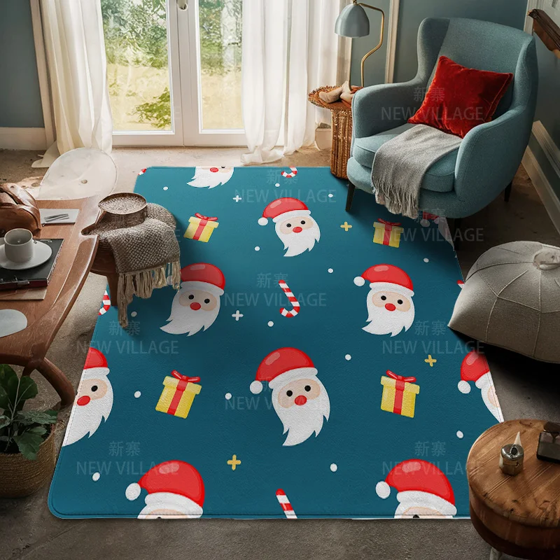 House entrance carpet Home door mat Living Room Bath Foot bathroom non-slip water absorption rugs bath Merry Christmas winter