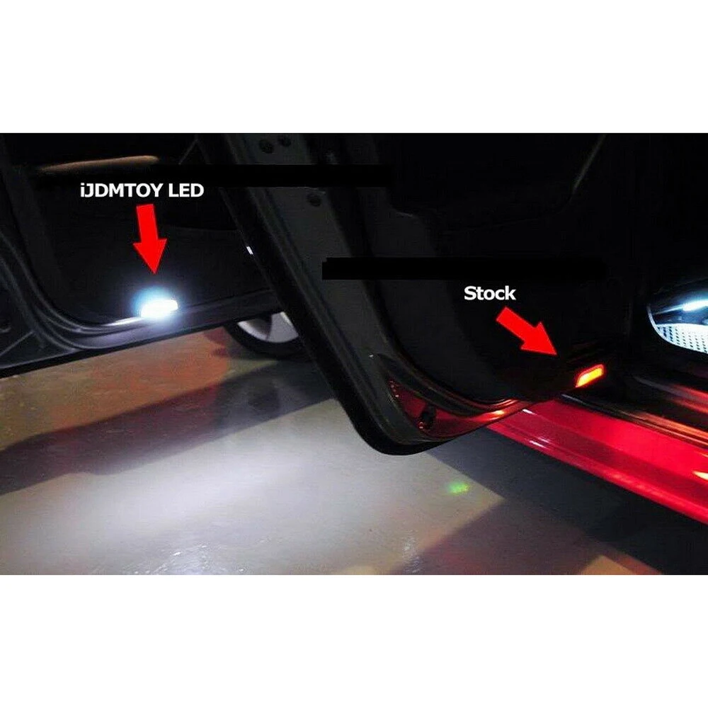 

2Pcs Door Warning Welcome Courtesy Light LED Lamp Decorative Lamp For Golf 5 6 7 Mk5 Mk6 Mk7