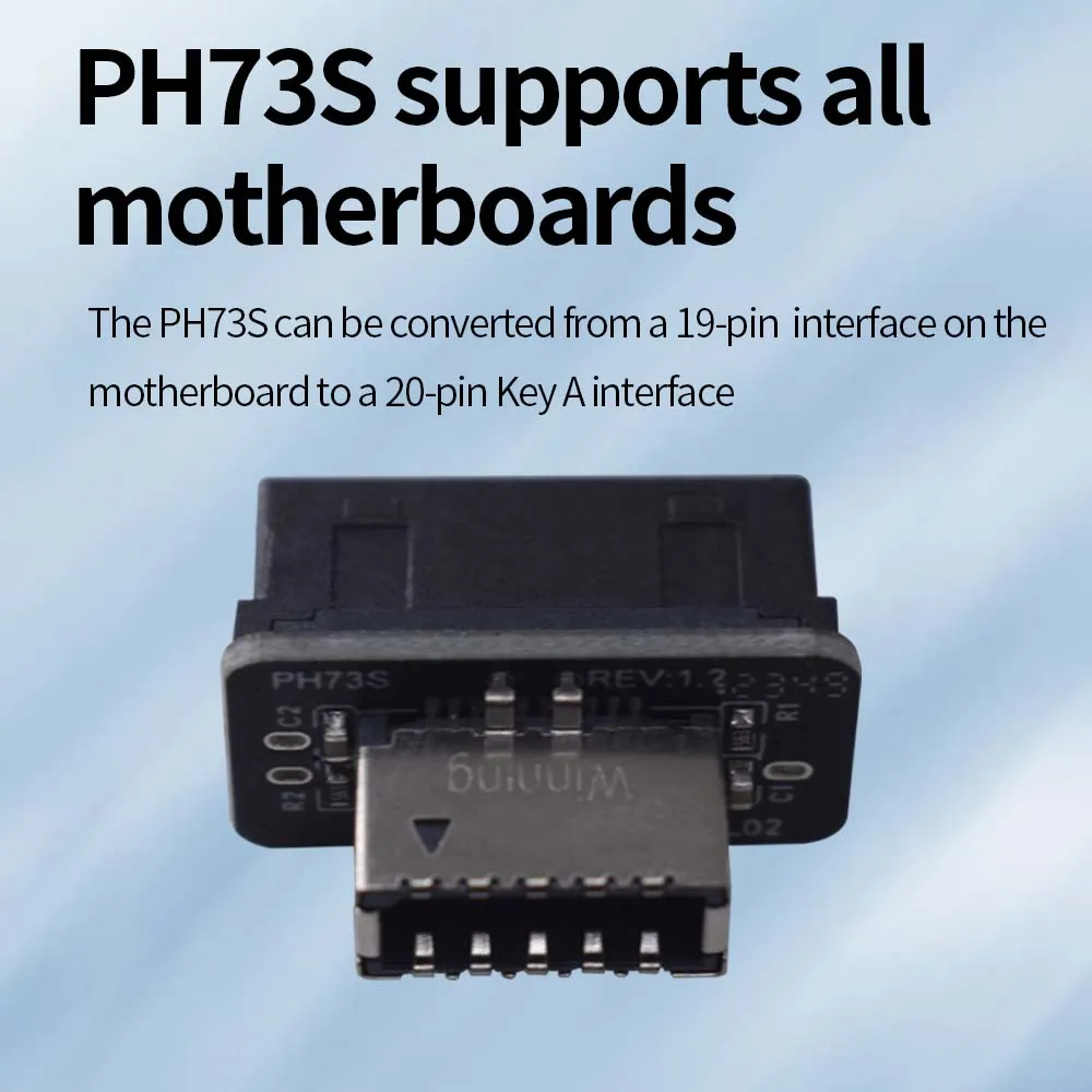 TISHRIC USB3.0 19Pin 20Pin إلى TYPE-E محول الهيكل اللوحة الأم TYPE-C المقبس USN3.1 PH73S ما يصل إلى 10Gbps نوع E لوح تمديد