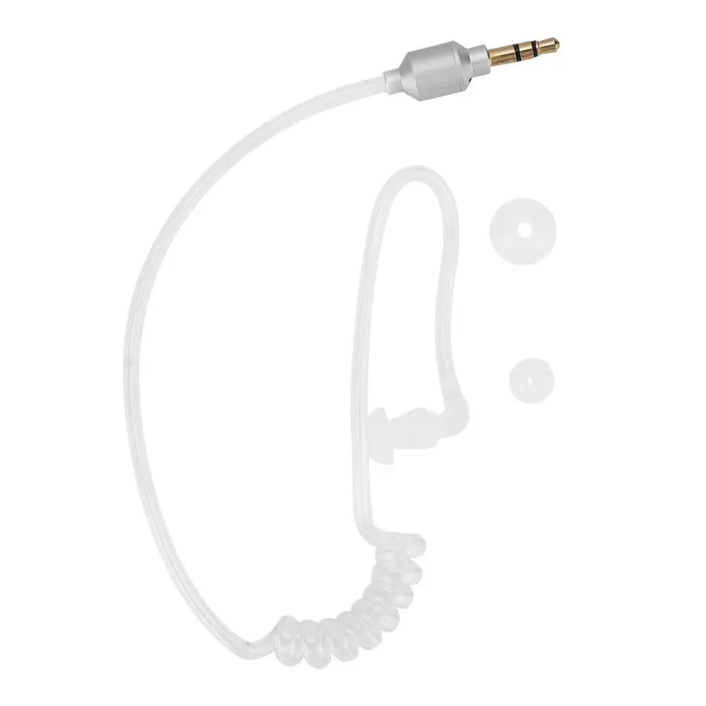 Anti-Radiation Monaural Wired Earpiece with Air Tube - In-Ear Stereo Earphones for Mobile Phones