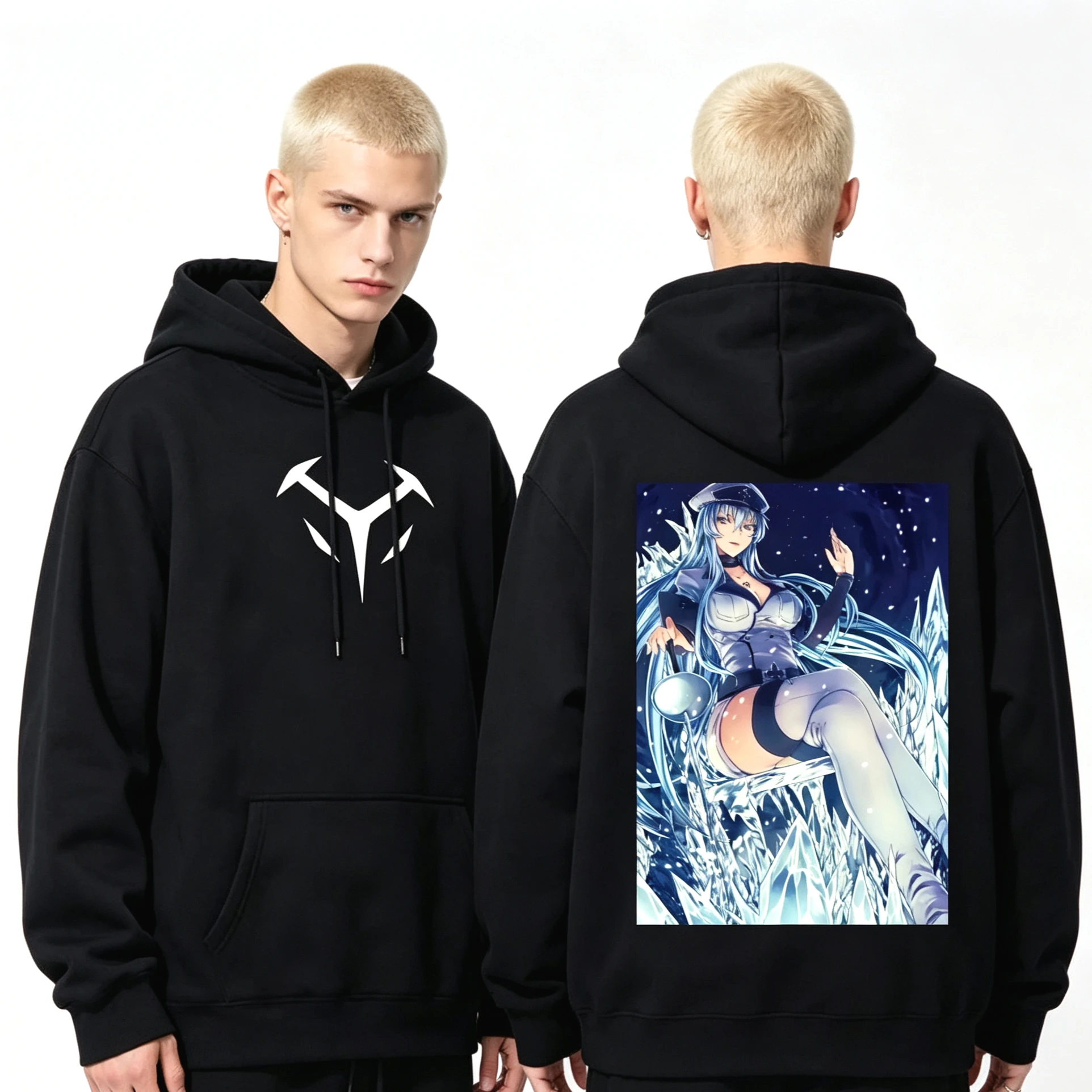 Bestseller Japan Anime Akame Ga Kill Grafik-Druck Hoodie Y2K Herren Damen Streetwear Harajuku Sweatshirt Locker Bequem und Vielseitig
