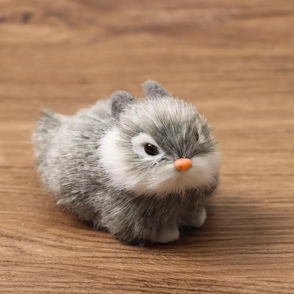 가족 장식 어린이 생일 선물 실물 같은 동물 시뮬레이션 부활절 토끼 플러시 장난감 토끼 모델