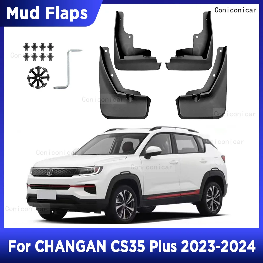 

For CHANGAN CS35 Plus 2023 2024 4PCS Mud Flaps Splash Guard Mudguards MudFlaps Front Rear Fender Auto Styline Car Accessories