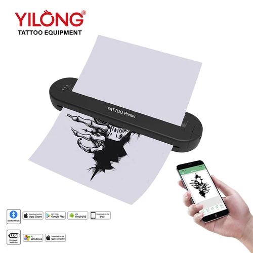 Tatuaje ats886 termocopiadora A4 transferencia de tatuaje inalámbrica Bluetooth impresora móvil y pc impresora térmica tatuaje para máquina de impresión