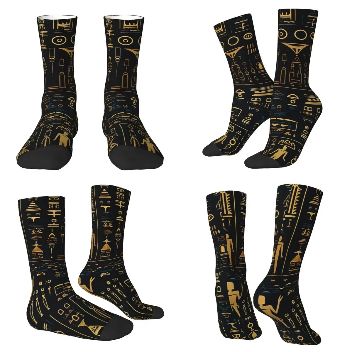 

Носки с иероглифом, культурам Древнего Египта, чулки высокого качества в стиле Харадзюку, всесезонные длинные носки для мужчин и женщин, рождественские подарки