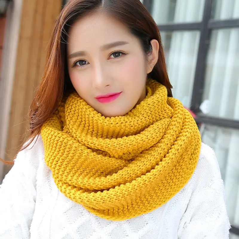 Knitted Scarf Neckerchief Cover Neck Season Women's Korean-Style Student Winter Pullover New Protection Warm All-Matching