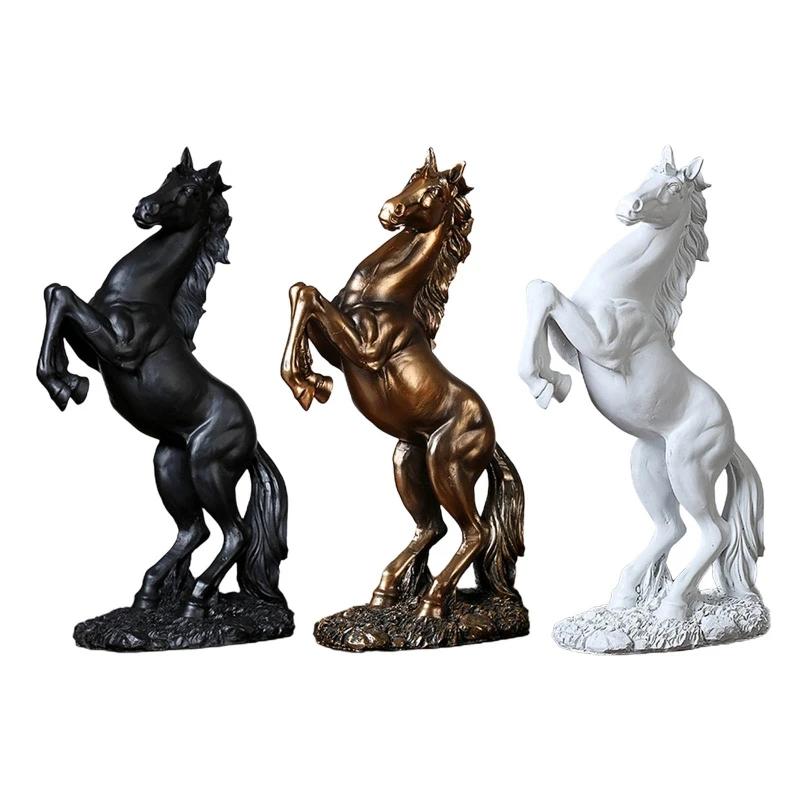 

Standing Horse Resin Statue Animal Ornament Sculpture Art Figurine Crafts