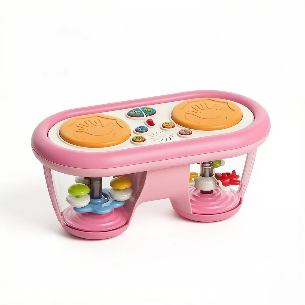 

1Pc Baby Musical Toy with drum, lights, sounds & rotating projector, interactive gift for kids 12+ months for festivals