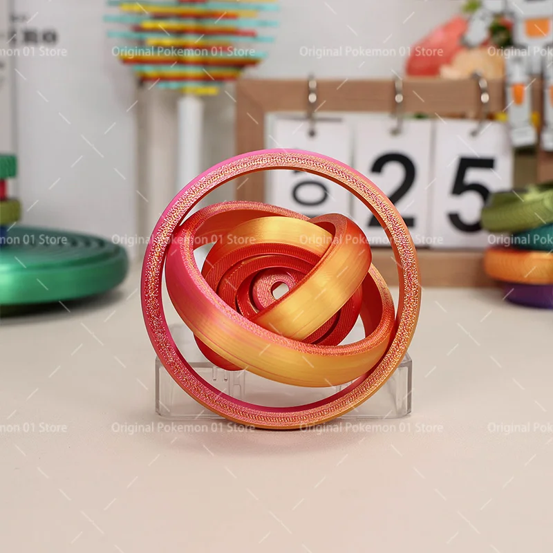 Hot 3D Printed Rotating Ball Toy Creative Fingertip Gyroscope Gravity Rotation Anxiety Relief Novelty Funny Decompression Toy
