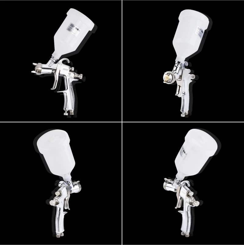 RONGPENG Finishing Paint Gun Automotive Spray Airbrush Water Based Oil Pneumatic Tool R500 1.3/1.4/1.5/1.7/2.0mm Nozzle Kit